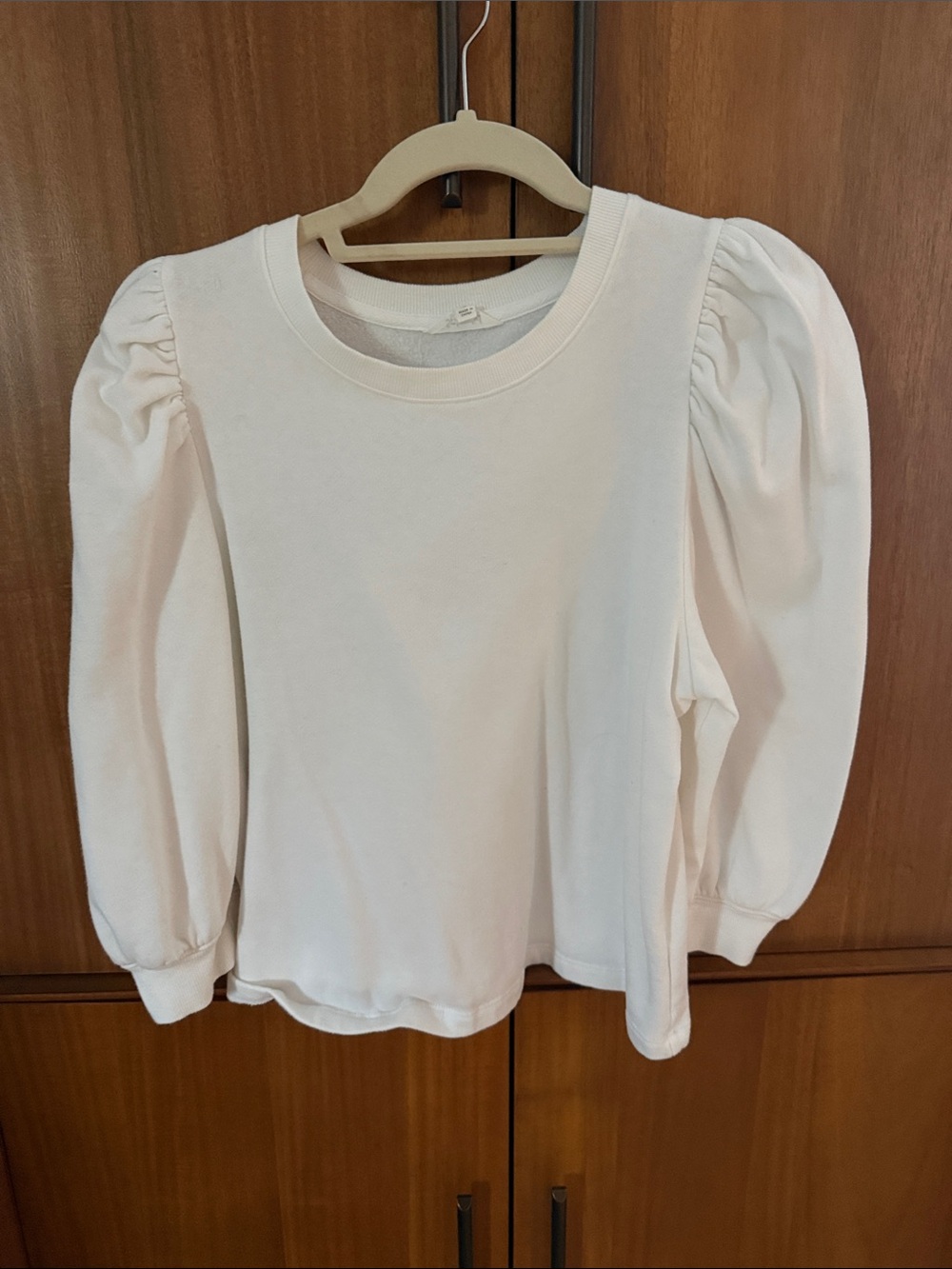 Splendid Crewneck Top with Puffed Sleeves